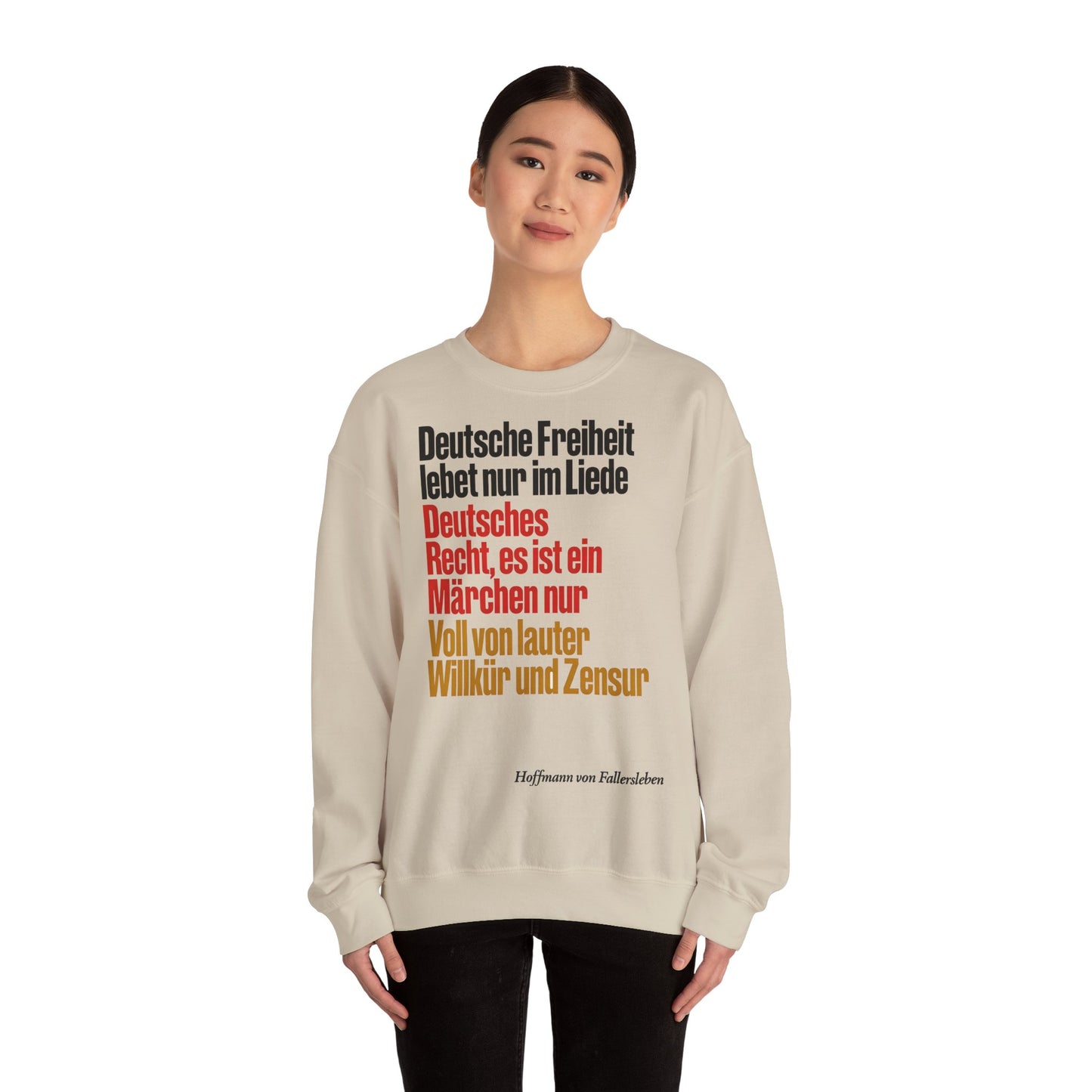 Unisex Heavy Blend™ Rundhals-Sweatshirt - Hoffmann von Fallersleben | Deutsche Freiheit