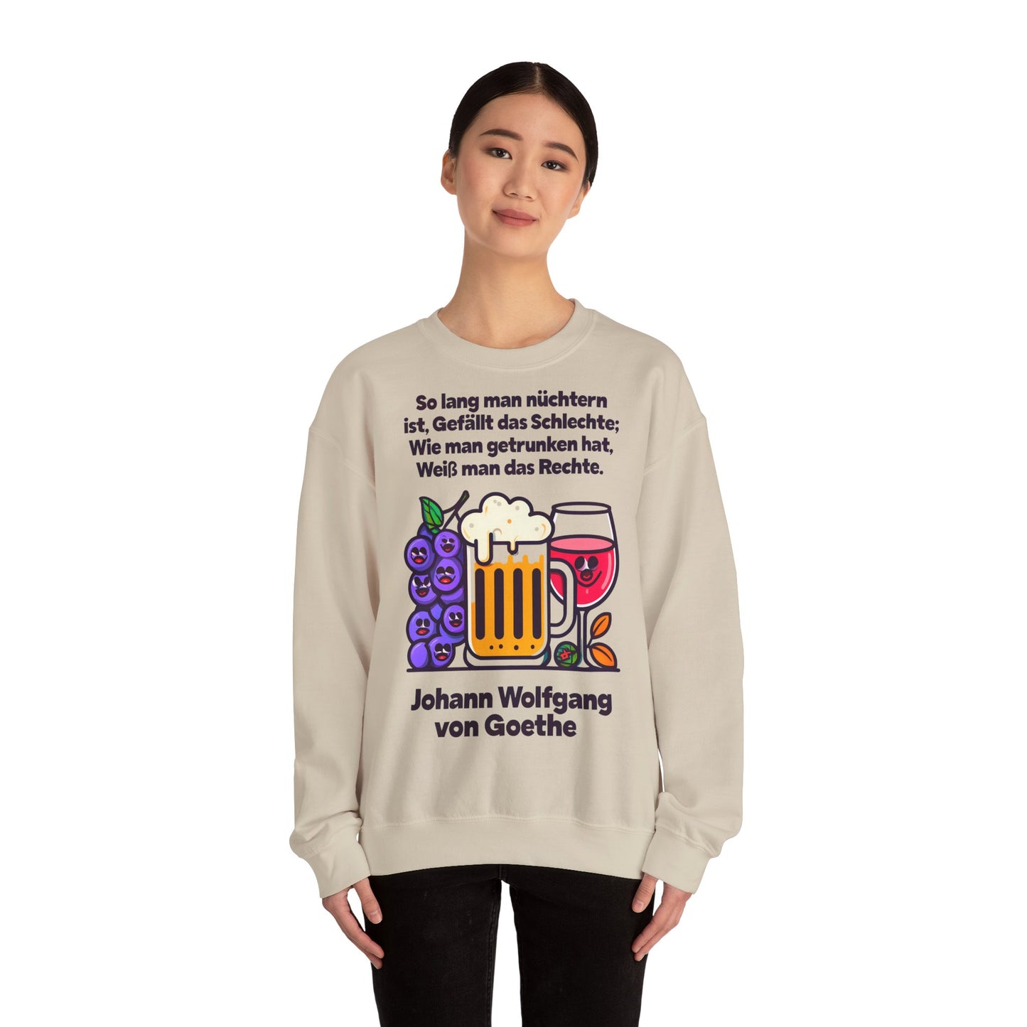 Unisex Heavy Blend™ Rundhals-Sweatshirt - Johann Wolfgang von Goethe | Trinkspruch