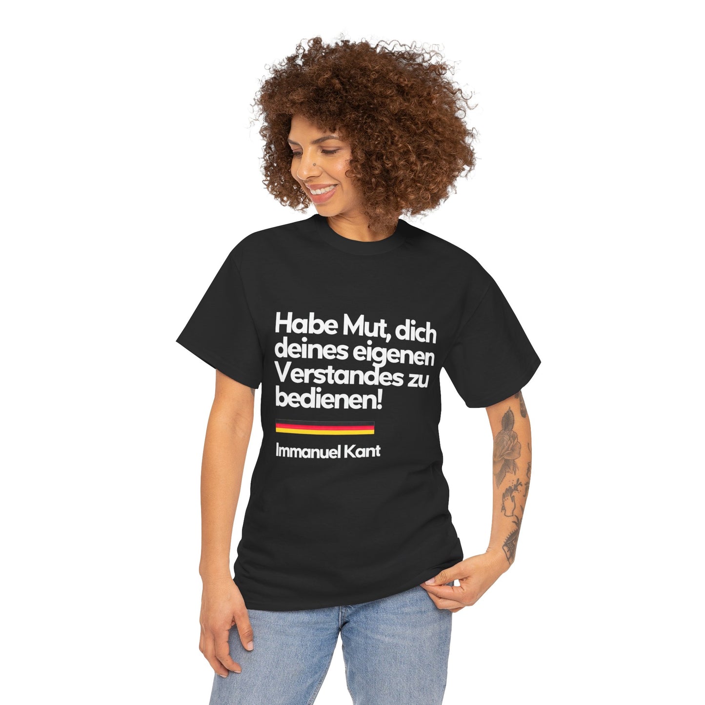 Unisex-T-Shirt aus Baumwolle - Immanuel Kant | Habe Mut, dich deines eigenen Verstandes zu bedienen