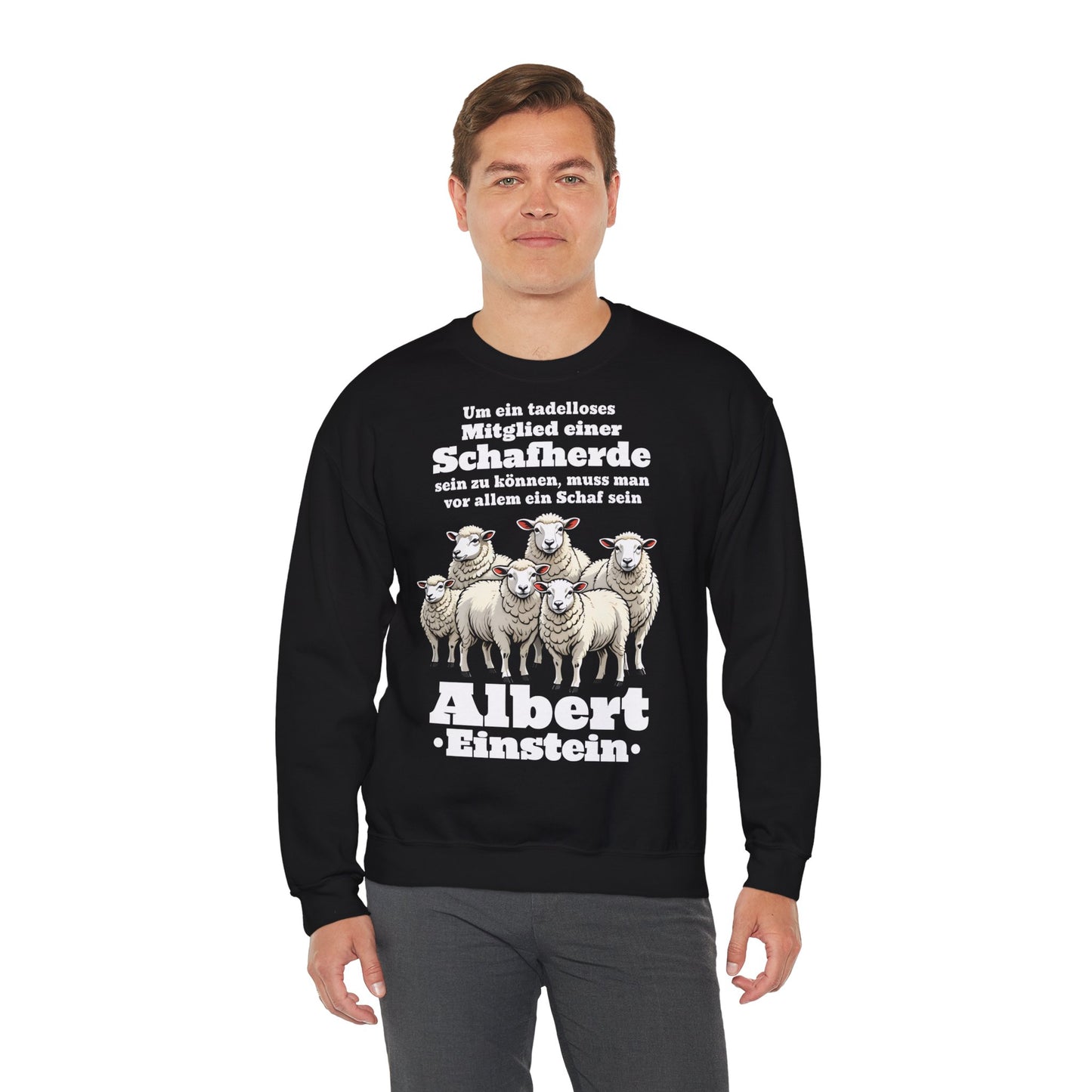Unisex Heavy Blend™ Rundhals-Sweatshirt - Albert Einstein | Schafherde