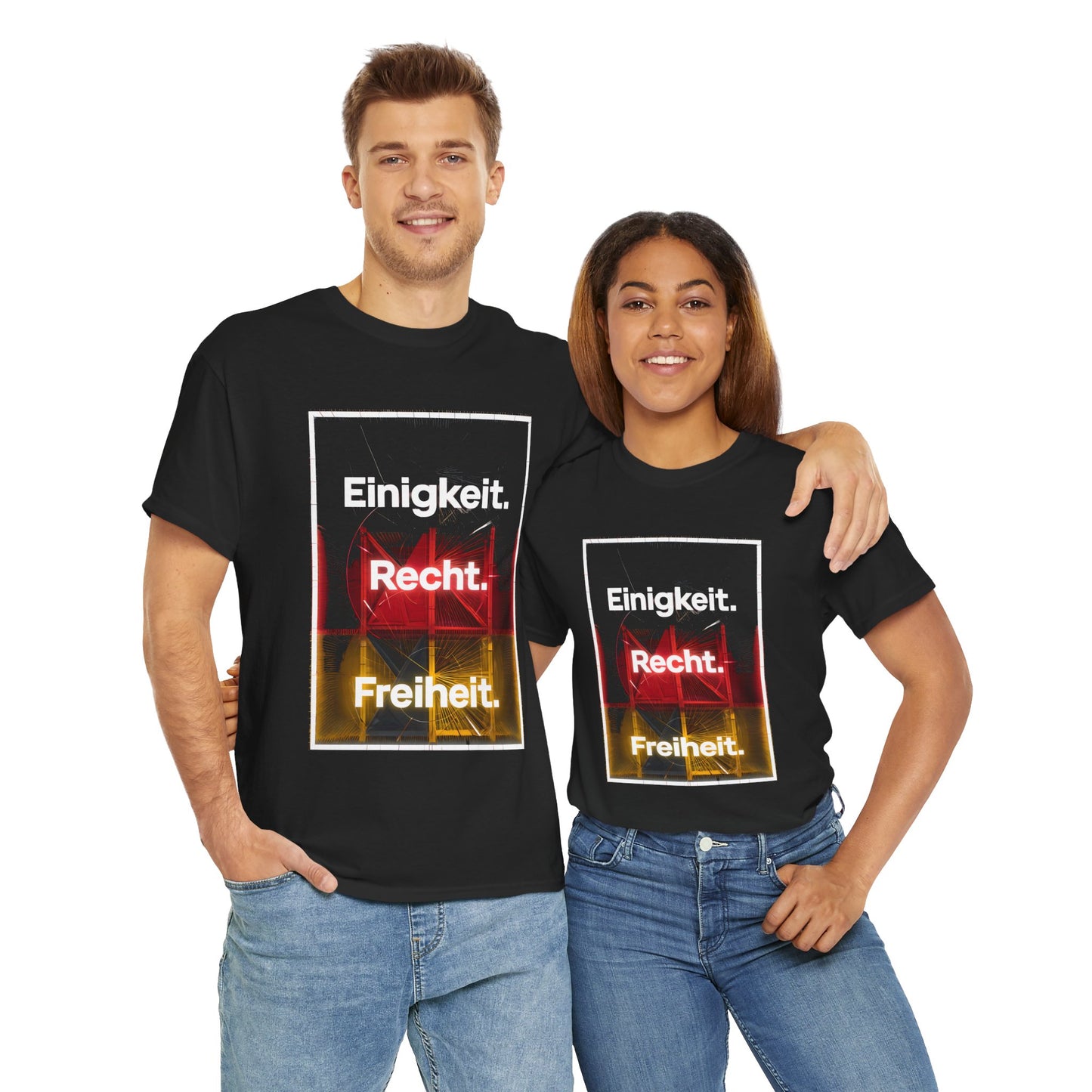 Unisex-T-Shirt aus Baumwolle - Einigkeit. Recht. Freiheit.