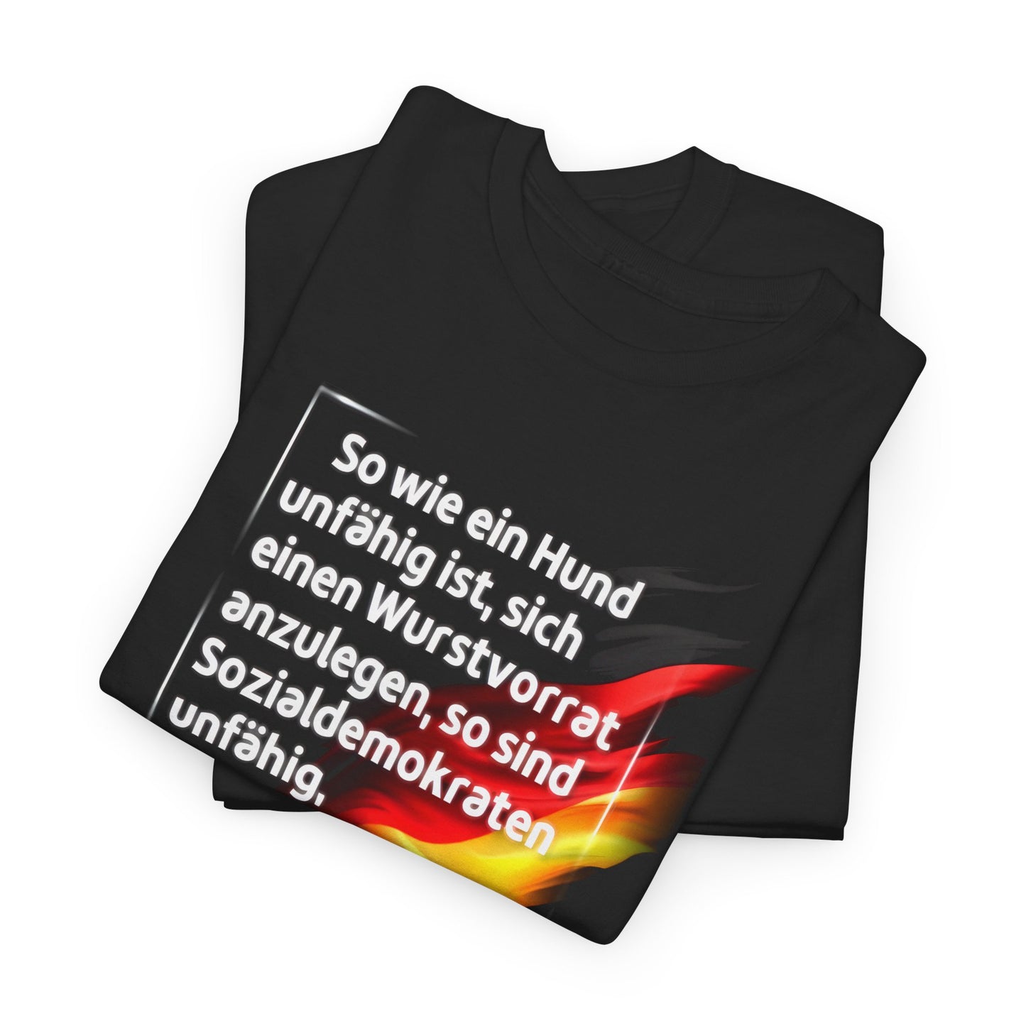 Unisex-T-Shirt aus Baumwolle - Franz Josef Strauß | Zitat: Wurstvorrat