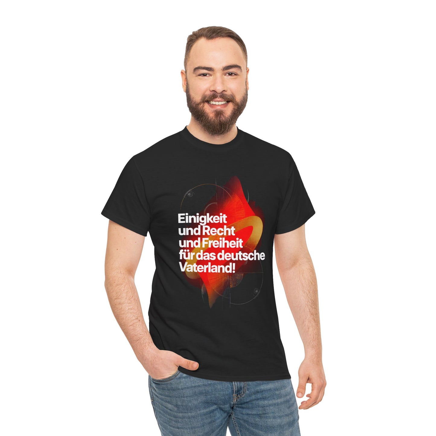 Unisex-T-Shirt aus Baumwolle - Einigkeit und Recht und Freiheit