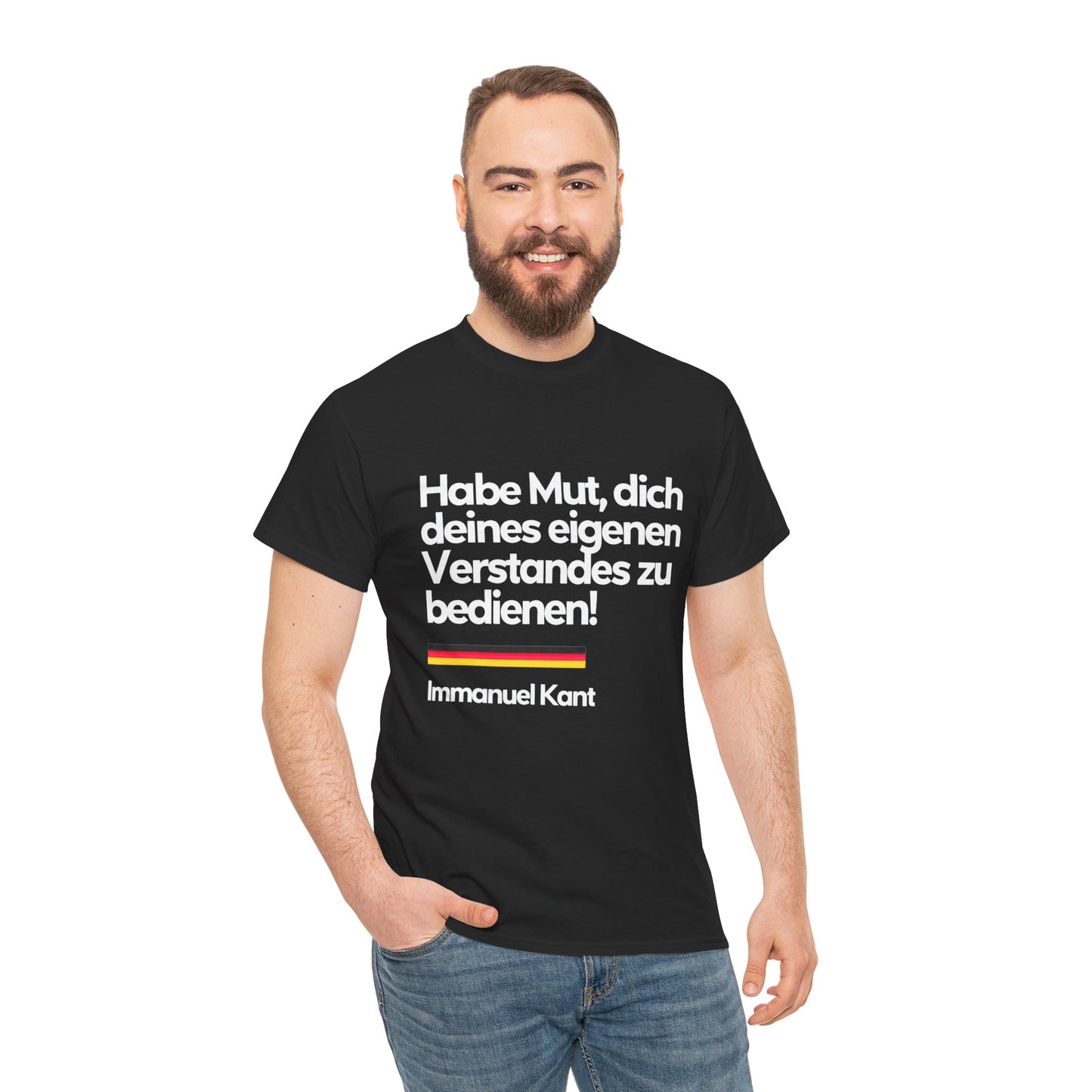 Unisex-T-Shirt aus Baumwolle - Immanuel Kant | Habe Mut, dich deines eigenen Verstandes zu bedienen