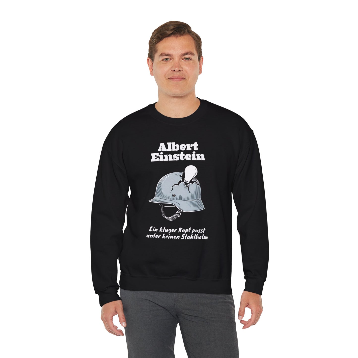 Unisex Heavy Blend™ Rundhals-Sweatshirt - Albert Einstein | Stahlhelm