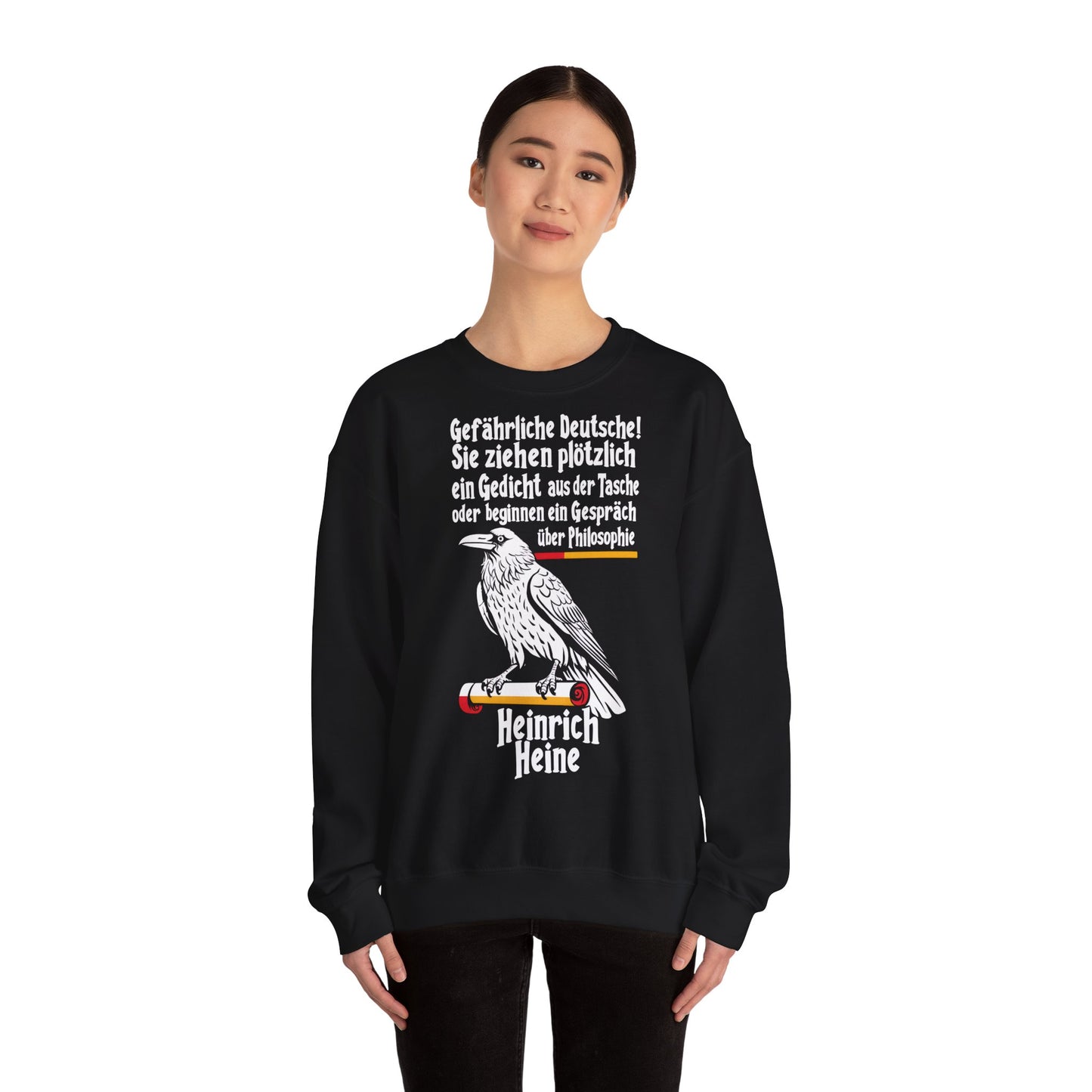Unisex Heavy Blend™ Rundhals-Sweatshirt - Heinrich Heine | Gefährliche Deutsche