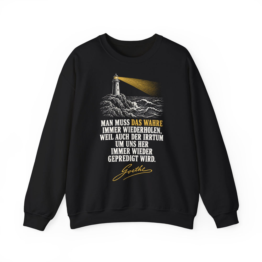 Unisex Heavy Blend™ Rundhals-Sweatshirt - Johann Wolfgang von Goethe | Man muss das Wahre immer wiederholen