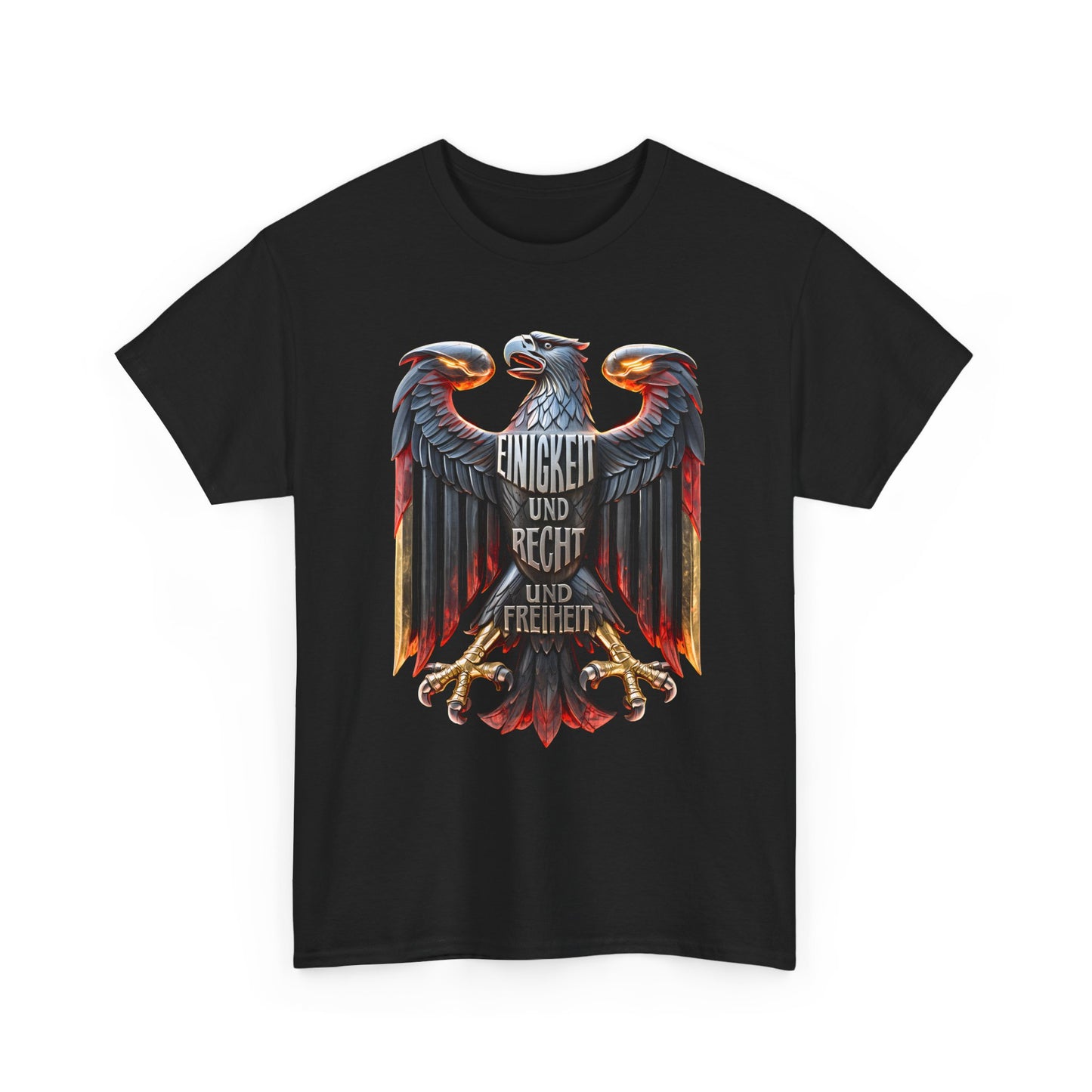 Unisex-T-Shirt aus Baumwolle - Einigkeit und Recht und Freiheit | Adler