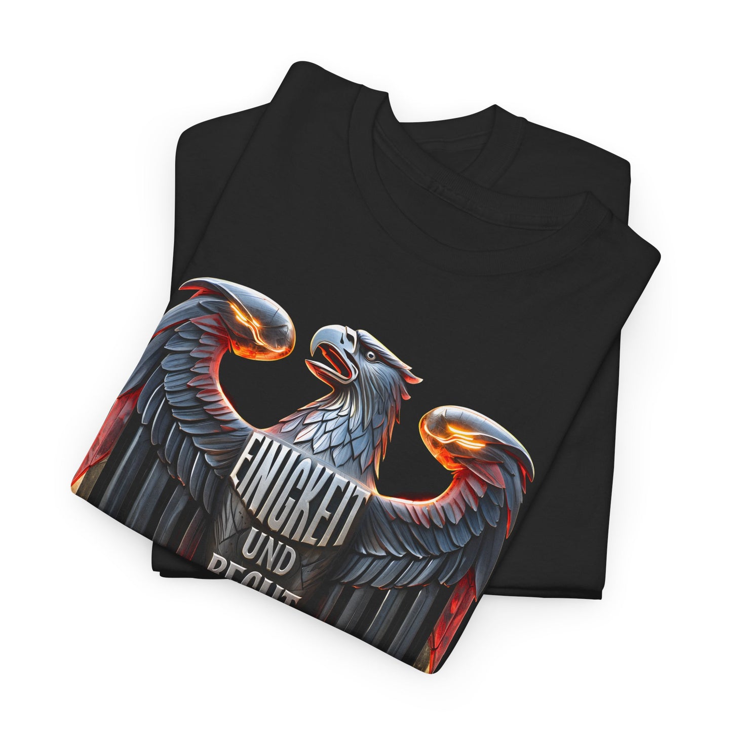 Unisex-T-Shirt aus Baumwolle - Einigkeit und Recht und Freiheit | Adler