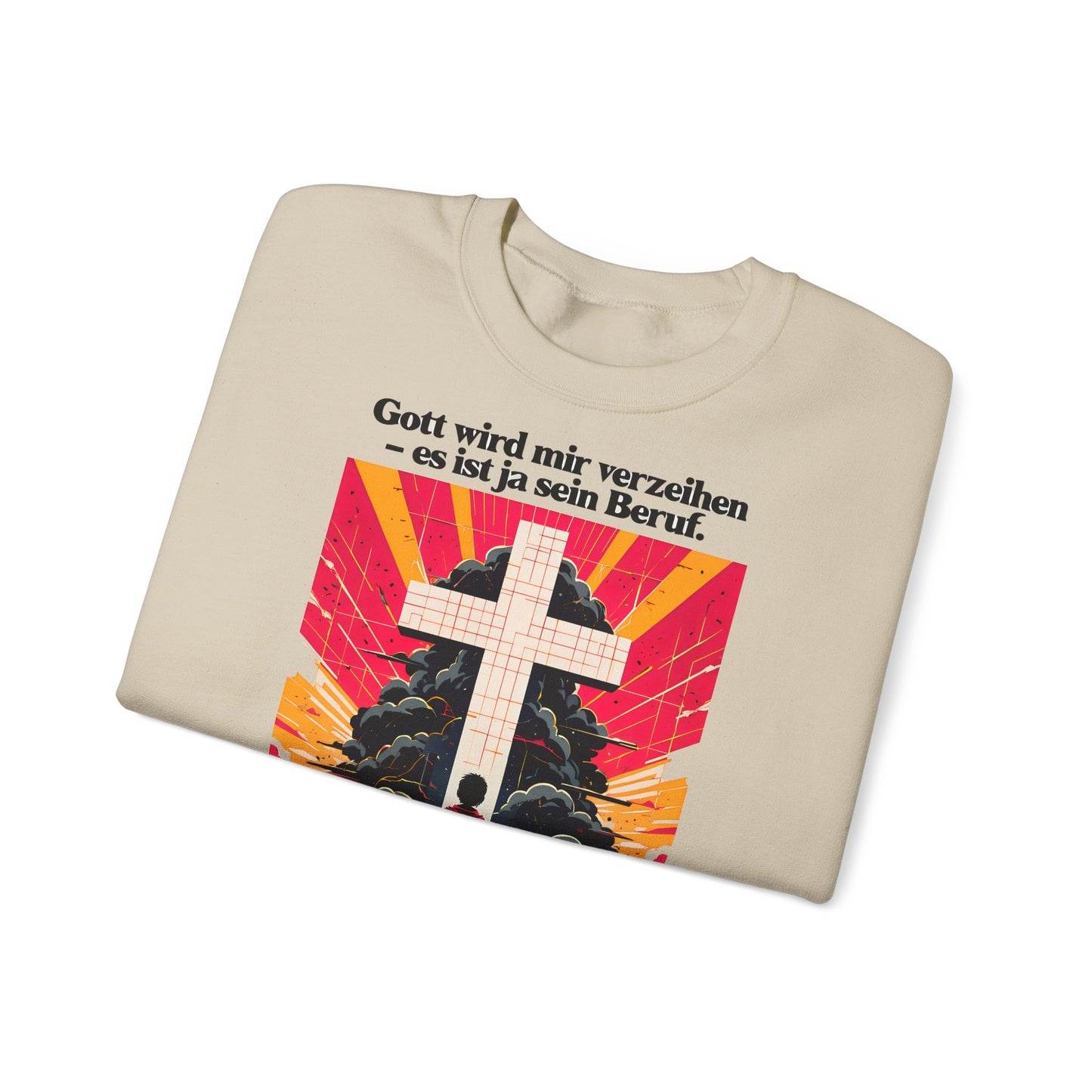 Unisex Heavy Blend™ Rundhals-Sweatshirt -  Heinrich Heine | Gott wird mir verzeihen