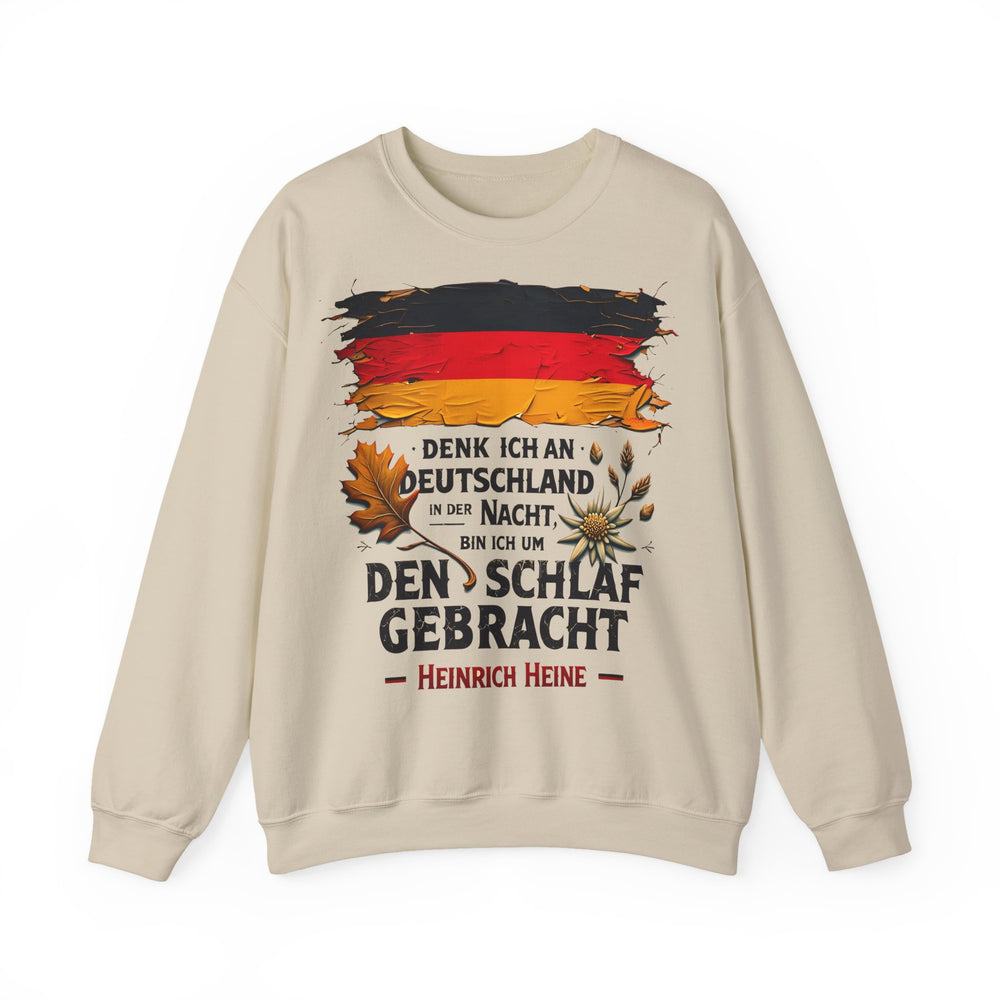 Unisex Heavy Blend™ Rundhals-Sweatshirt - Heinrich Heine | Denk ich an Deutschland in der Nacht