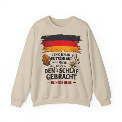 Unisex Heavy Blend™ Rundhals-Sweatshirt - Heinrich Heine | Denk ich an Deutschland in der Nacht