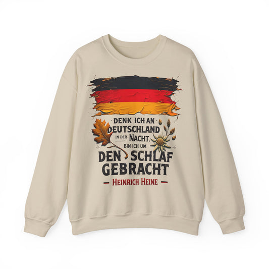 Unisex Heavy Blend™ Rundhals-Sweatshirt - Heinrich Heine | Denk ich an Deutschland in der Nacht