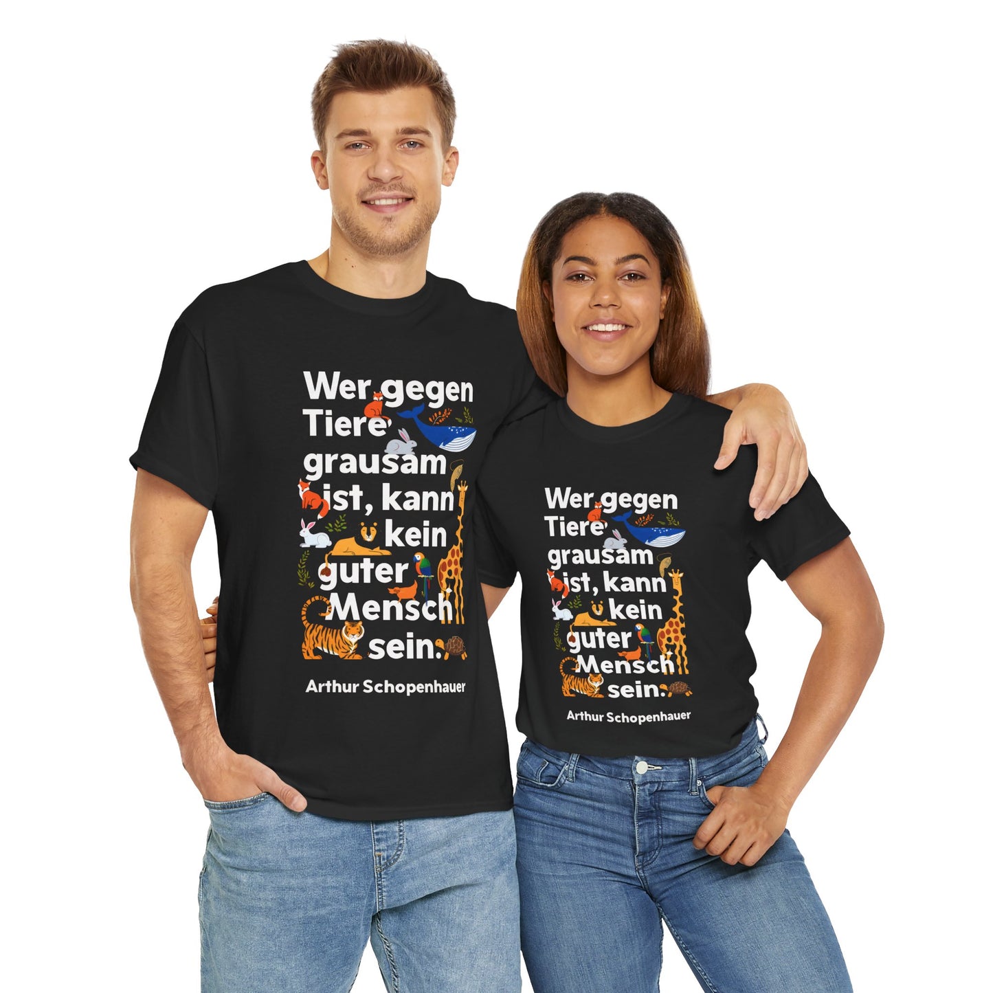 Unisex-T-Shirt aus Baumwolle - Arthur Schopenhauer | Kein guter Mensch