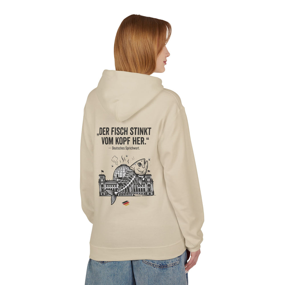 Hoodie Sweatshirt - Deutsches Sprichwort | Der Fisch stinkt vom Kopf her