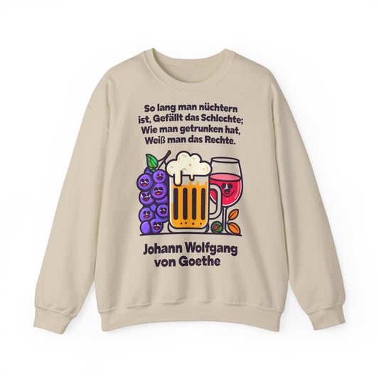 Unisex Heavy Blend™ Rundhals-Sweatshirt - Johann Wolfgang von Goethe | Trinkspruch