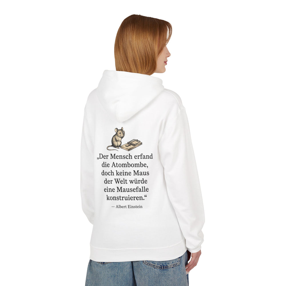Hoodie Sweatshirt - Albert Einstein | Der Mensch erfand die Atombombe