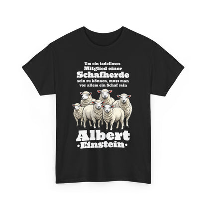 Unisex-T-Shirt aus Baumwolle - Albert Einstein | Schafherde
