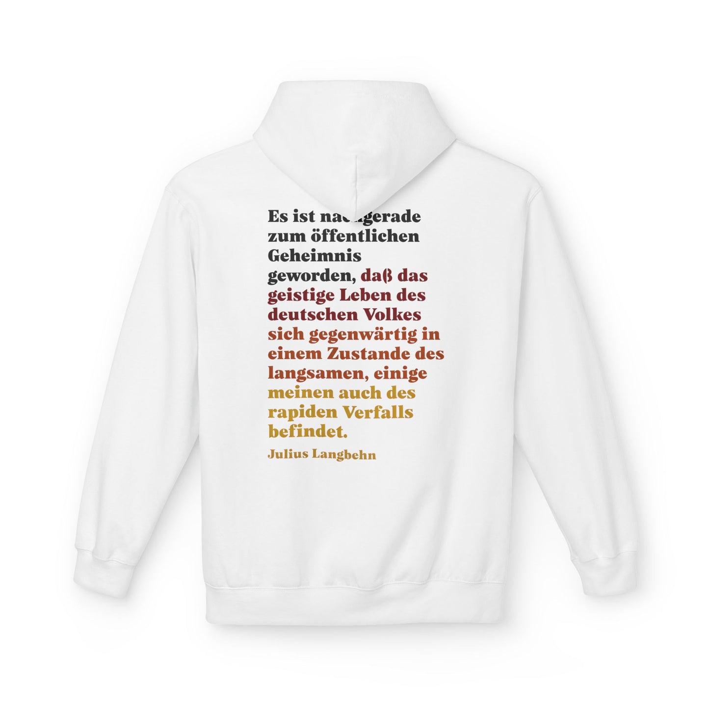 Hoodie Sweatshirt | Julius Langbehn - Zustand des Volkes