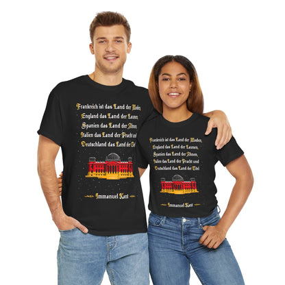 Unisex-T-Shirt aus Baumwolle - Immanuel Kant | Land der Titel