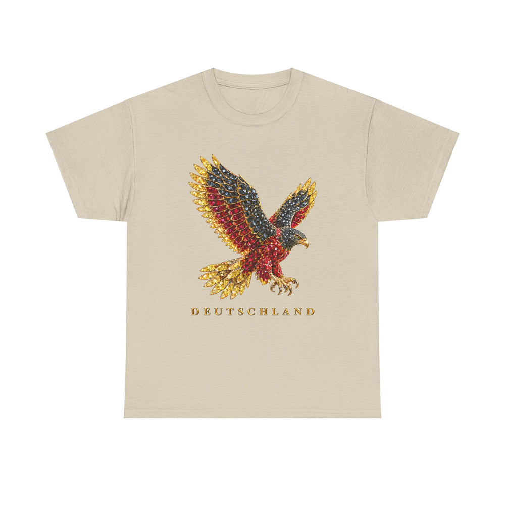 Unisex-T-Shirt aus Baumwolle - Deutscher Adler | Edelsteine