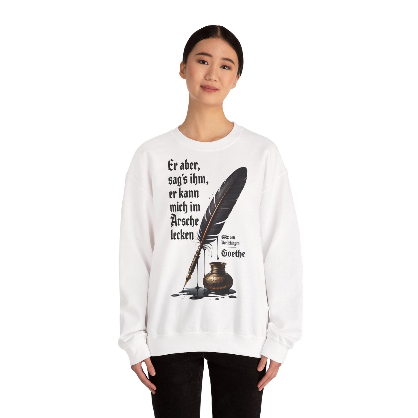 Unisex Heavy Blend™ Rundhals-Sweatshirt -  Johann Wolfgang von Goethe | Am Arsche lecken