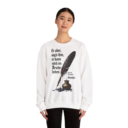 Unisex Heavy Blend™ Rundhals-Sweatshirt -  Johann Wolfgang von Goethe | Am Arsche lecken