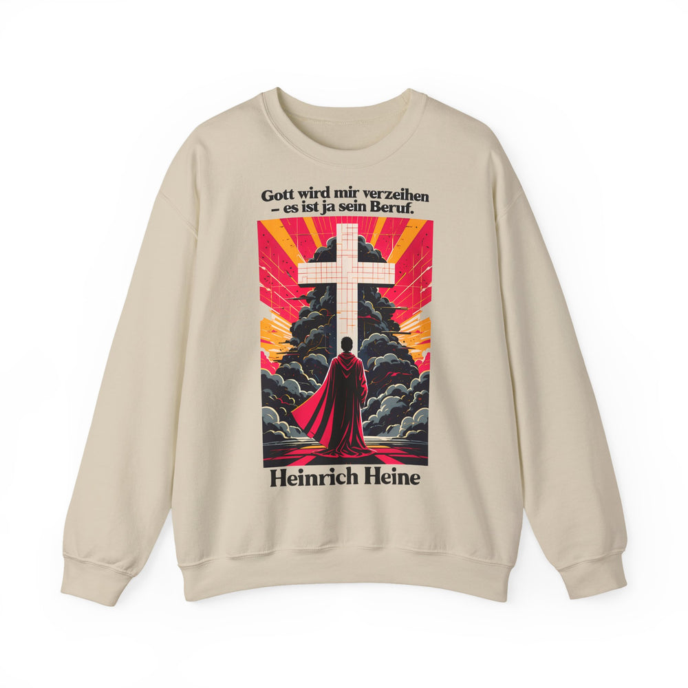 Unisex Heavy Blend™ Rundhals-Sweatshirt -  Heinrich Heine | Gott wird mir verzeihen