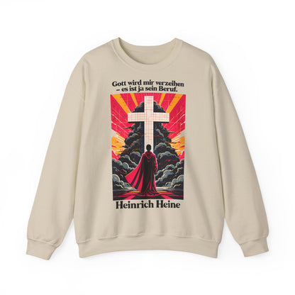 Unisex Heavy Blend™ Rundhals-Sweatshirt -  Heinrich Heine | Gott wird mir verzeihen