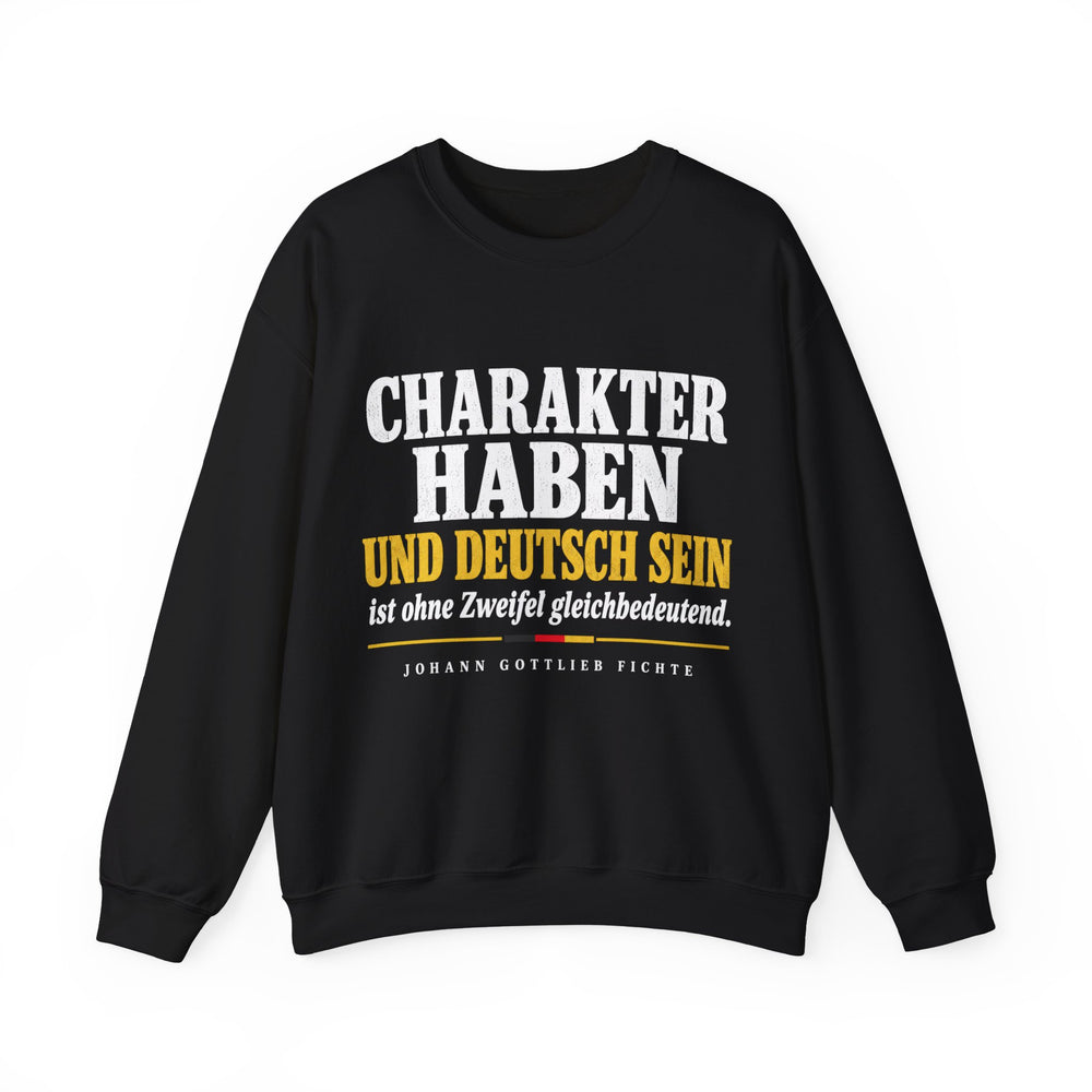 Unisex Heavy Blend™ Rundhals-Sweatshirt - Johann Gottlieb Fichte | Charakter haben und deutsch sein ist ohne Zweifel gleichbedeutend