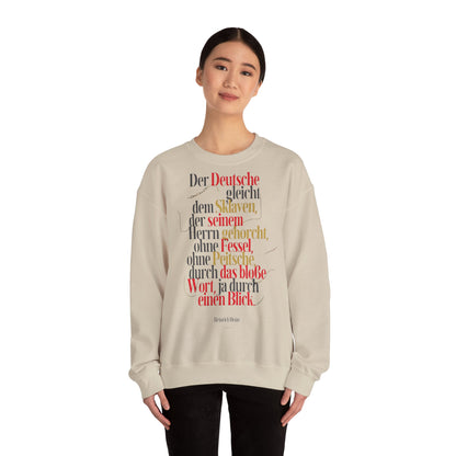 Unisex Heavy Blend™ Rundhals-Sweatshirt - Heinrich Heine | Der Deutsche gleicht dem Sklaven