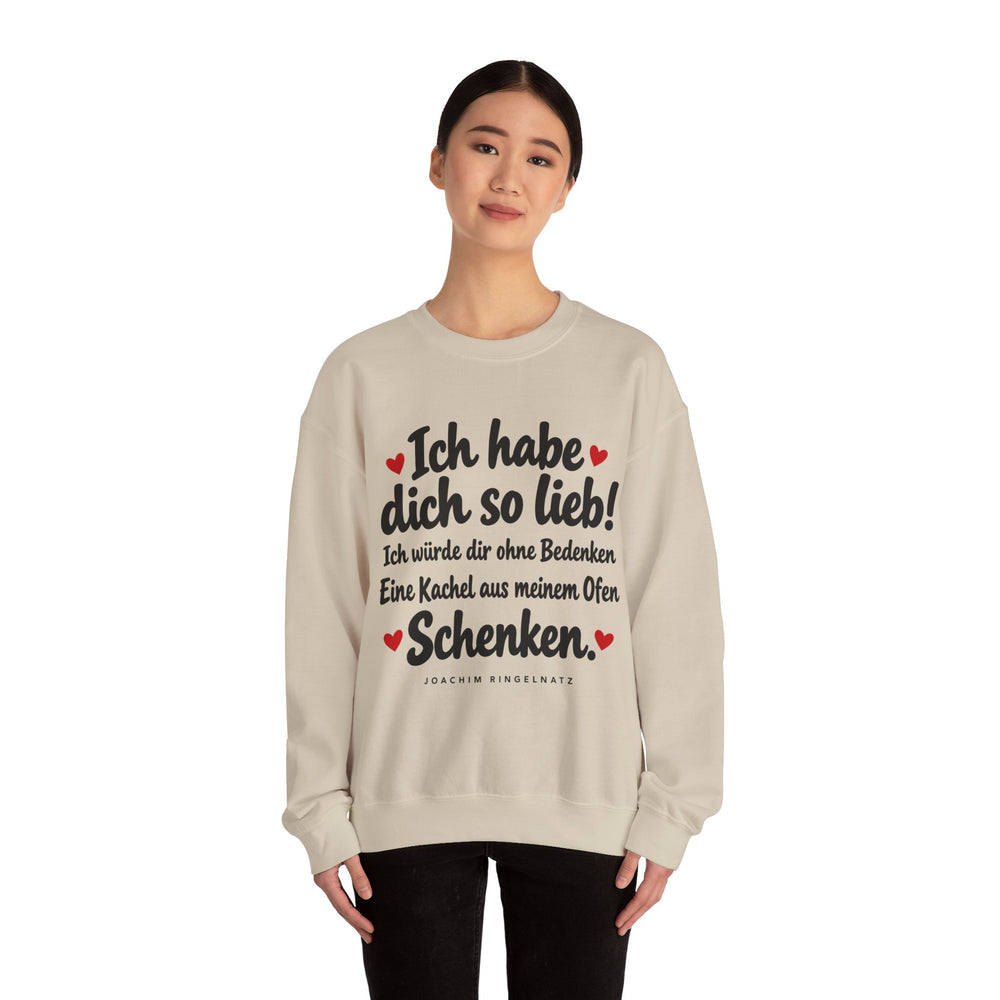 Unisex Heavy Blend™ Rundhals-Sweatshirt - Joachim Ringelnatz | Ich habe dich so lieb