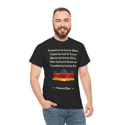 Unisex-T-Shirt aus Baumwolle - Immanuel Kant | Land der Titel