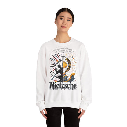 Unisex Heavy Blend™ Rundhals-Sweatshirt - Friedrich Nietzsche | Eure Arbeit sei ein Kampf!