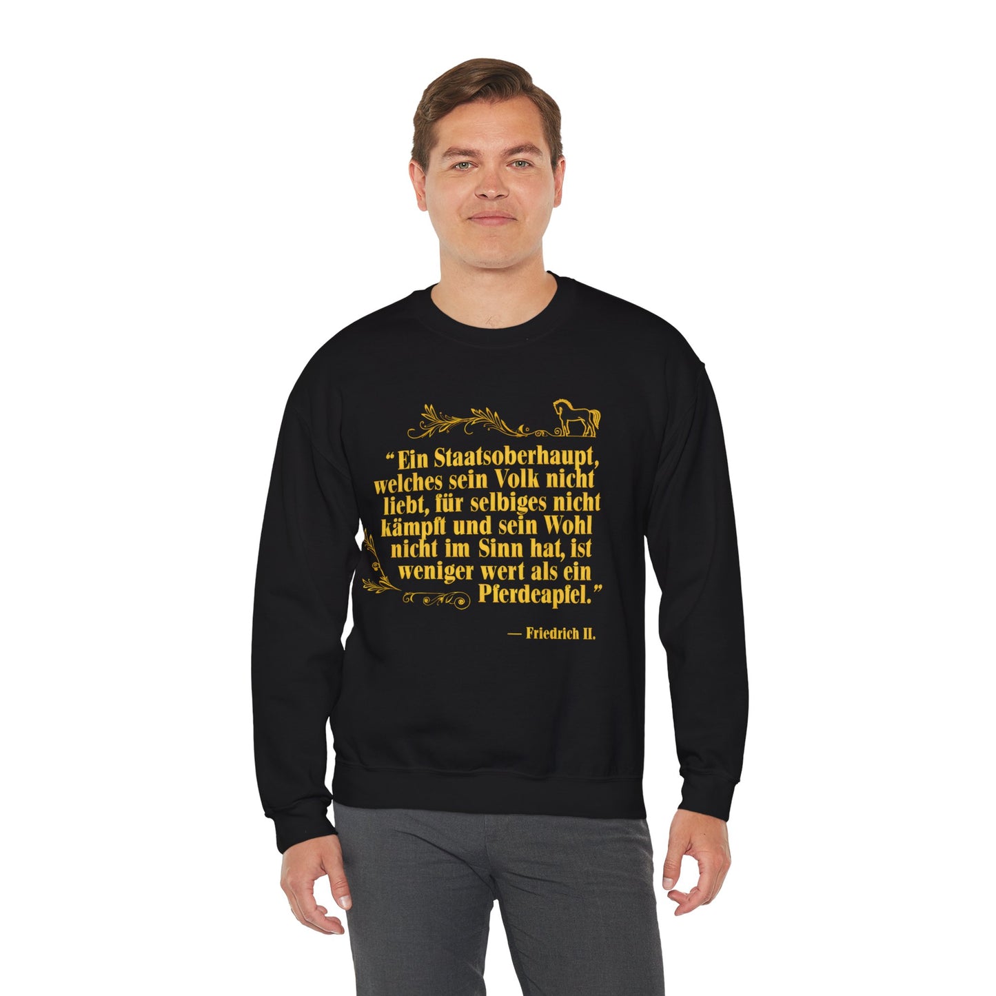 Unisex Heavy Blend™ Rundhals-Sweatshirt - Friedrich II. | Ein Staatsoberhaupt, welches sein Volk nicht liebt