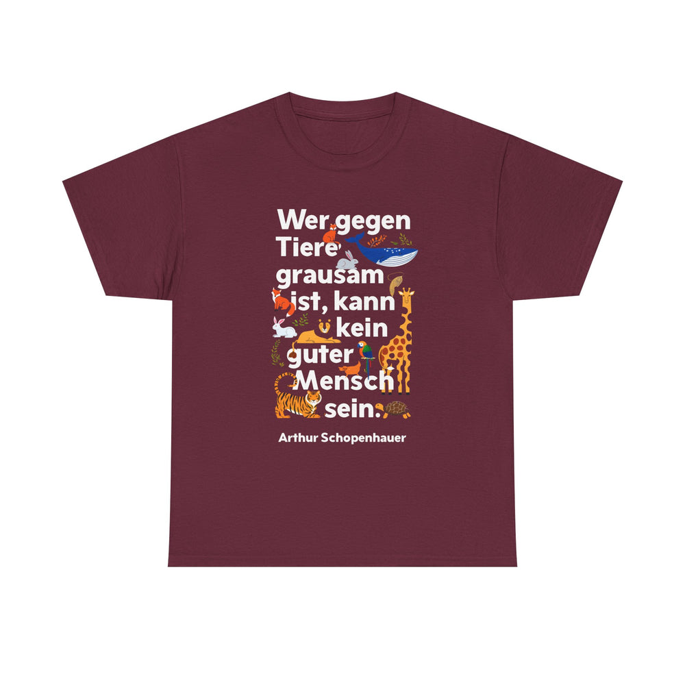 Unisex-T-Shirt aus Baumwolle - Arthur Schopenhauer | Kein guter Mensch