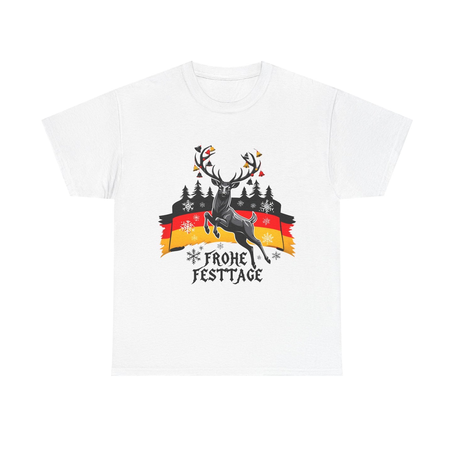 Unisex-T-Shirt aus Baumwolle - Frohe Festtage