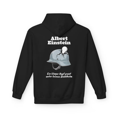 Hoodie Sweatshirt | Albert Einstein - Stahlhelm