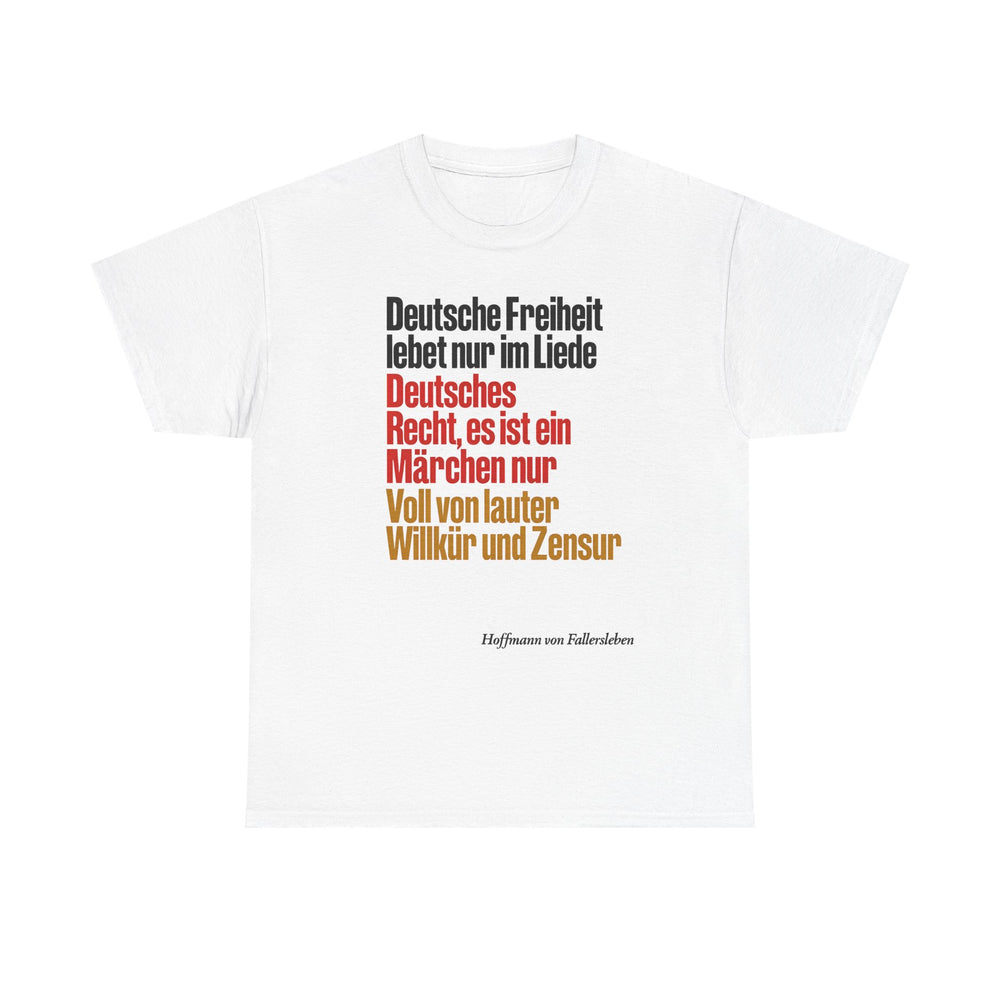 Unisex-T-Shirt aus Baumwolle - Hoffmann von Fallersleben | Gedicht
