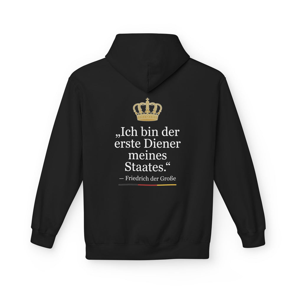 Hoodie Sweatshirt | Friedrich der Große - Ich bin der erste Diener meines Staates