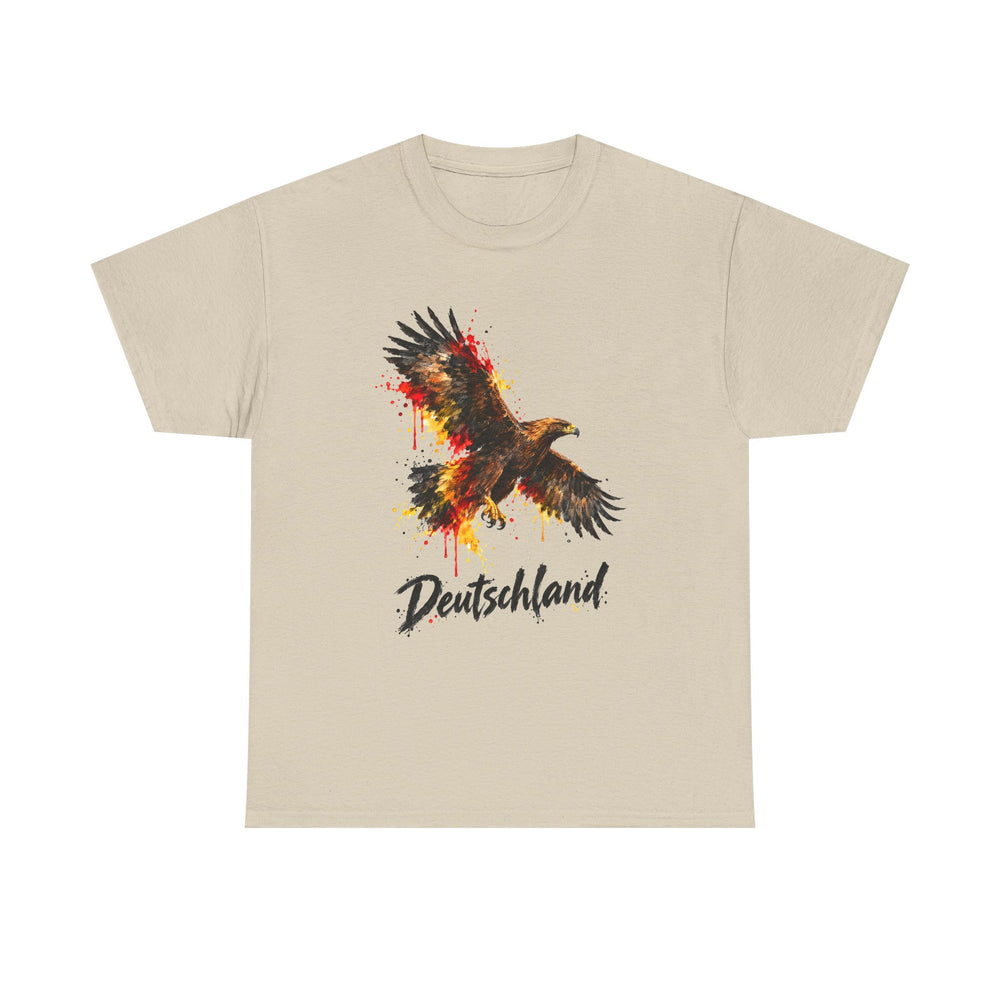 Unisex-T-Shirt aus Baumwolle - Deutscher Adler | Deutschland-Schriftzug