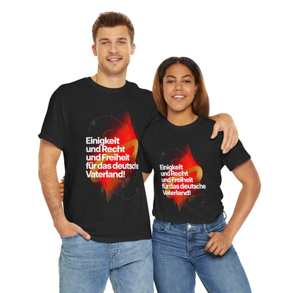 Unisex-T-Shirt aus Baumwolle - Einigkeit und Recht und Freiheit