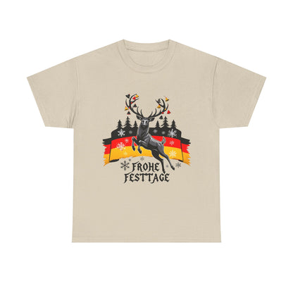 Unisex-T-Shirt aus Baumwolle - Frohe Festtage