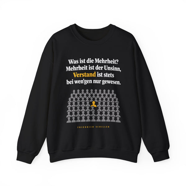 Unisex Heavy Blend™ Rundhals-Sweatshirt - Friedrich Schiller | Was ist die Mehrheit? Mehrheit ist der Unsinn