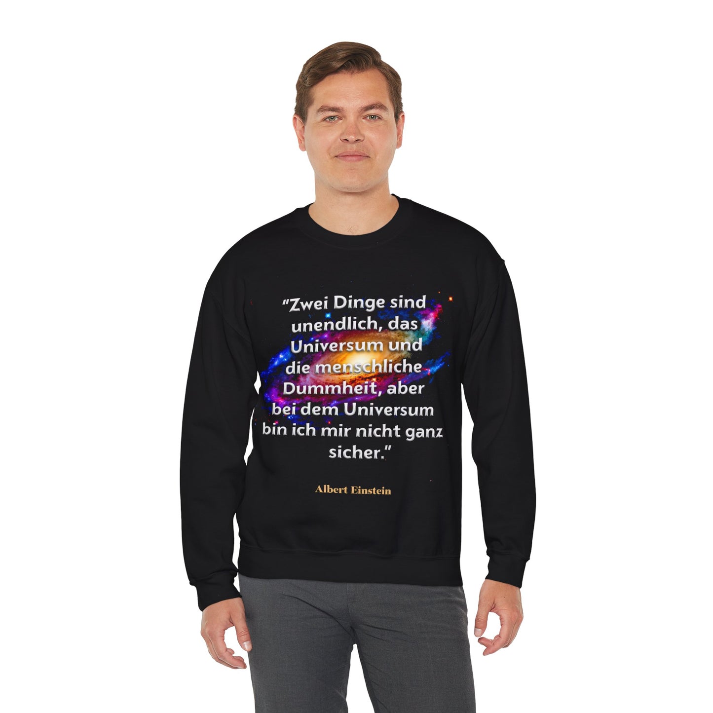 Unisex Heavy Blend™ Rundhals-Sweatshirt - Albert Einstein | Menschliche Dummheit