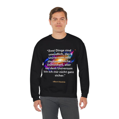 Unisex Heavy Blend™ Rundhals-Sweatshirt - Albert Einstein | Menschliche Dummheit