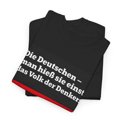 Unisex-T-Shirt aus Baumwolle - Friedrich Nietzsche | Denken sie überhaupt noch?