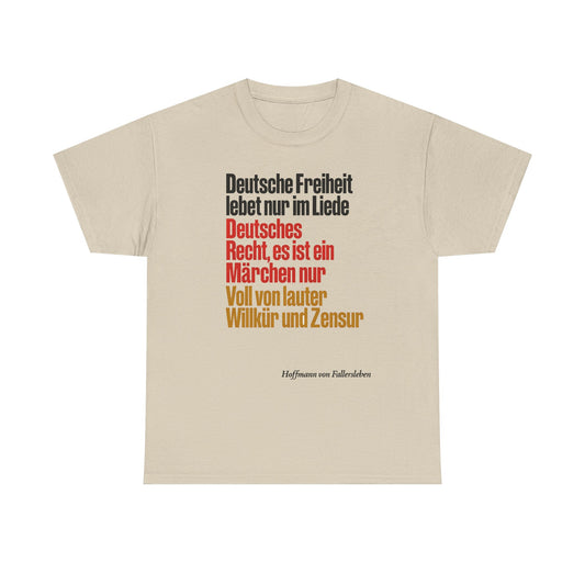 Unisex-T-Shirt aus Baumwolle - Hoffmann von Fallersleben | Gedicht