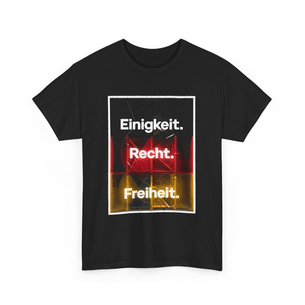 Einigkeit Recht Freiheit Typo-Design – Unisex T-Shirt | Dichter & Denker