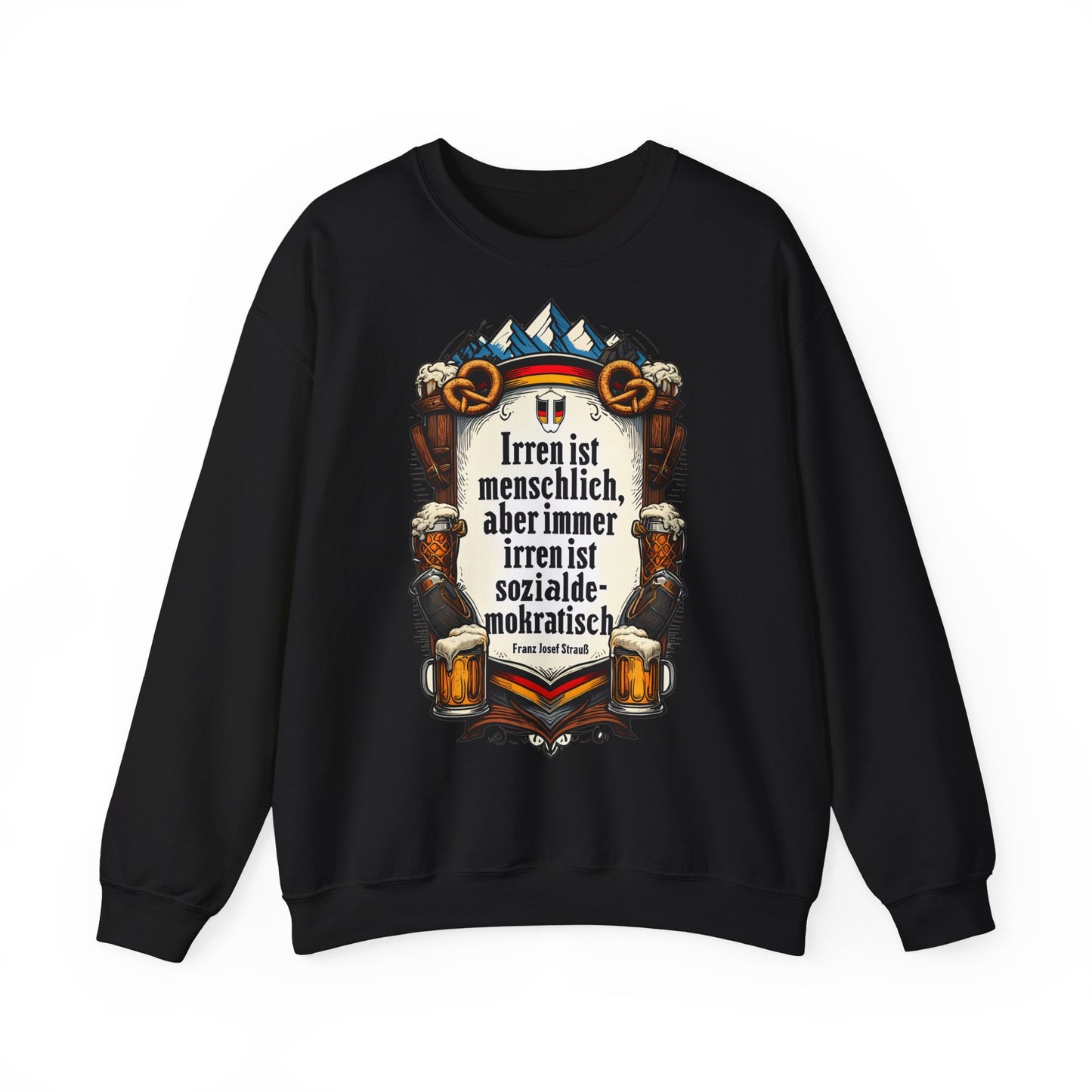 Unisex Heavy Blend™ Rundhals-Sweatshirt - Franz Josef Strauß | Irren ist menschlich